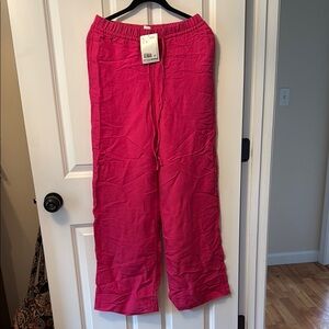 NWT H&M Wide Leg Linen Blend